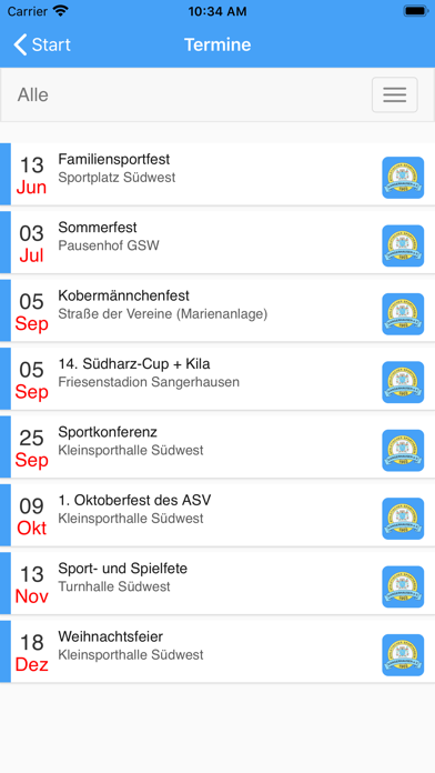ASV 1902 Sangerhausen e.V. Screenshot