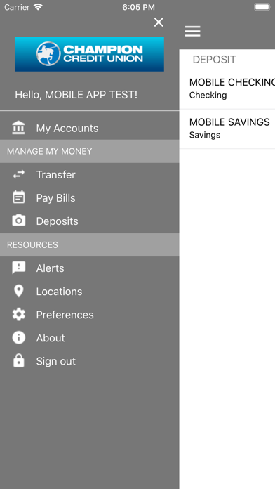 Champion CU Mobile Banking Screenshot