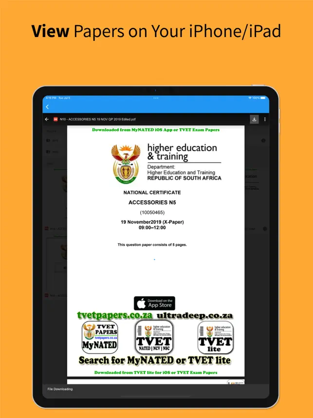TVET Exam Papers lite - NATED4+_4