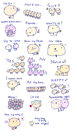 Happy Bear Stickers!!