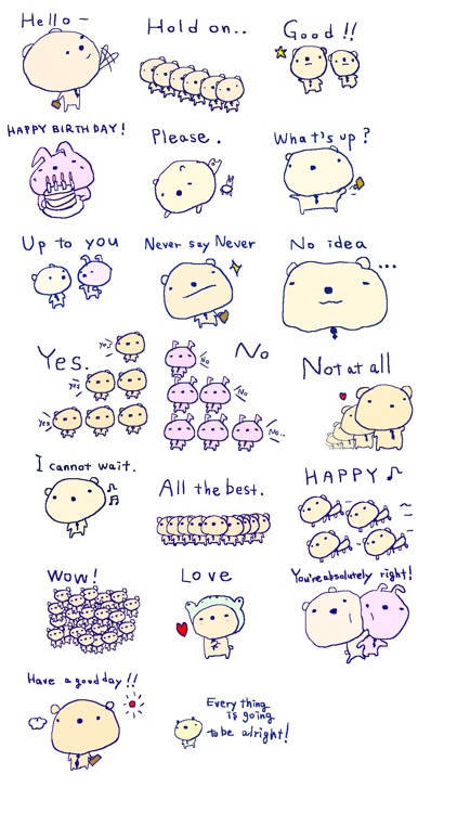 Happy Bear Stickers!!