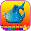 Sea Animals Kids Coloring Pages - Vocabulary Games