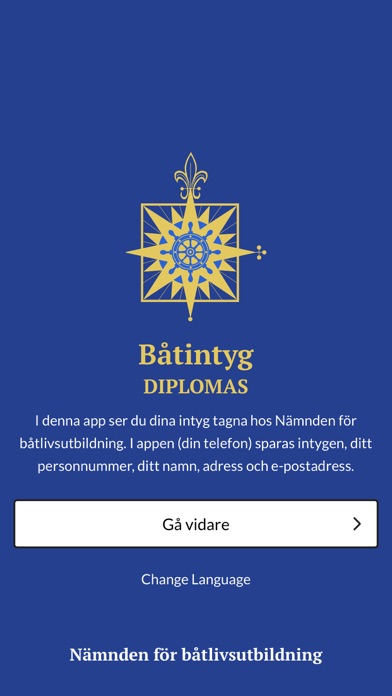 NFB Båtintyg Screenshot