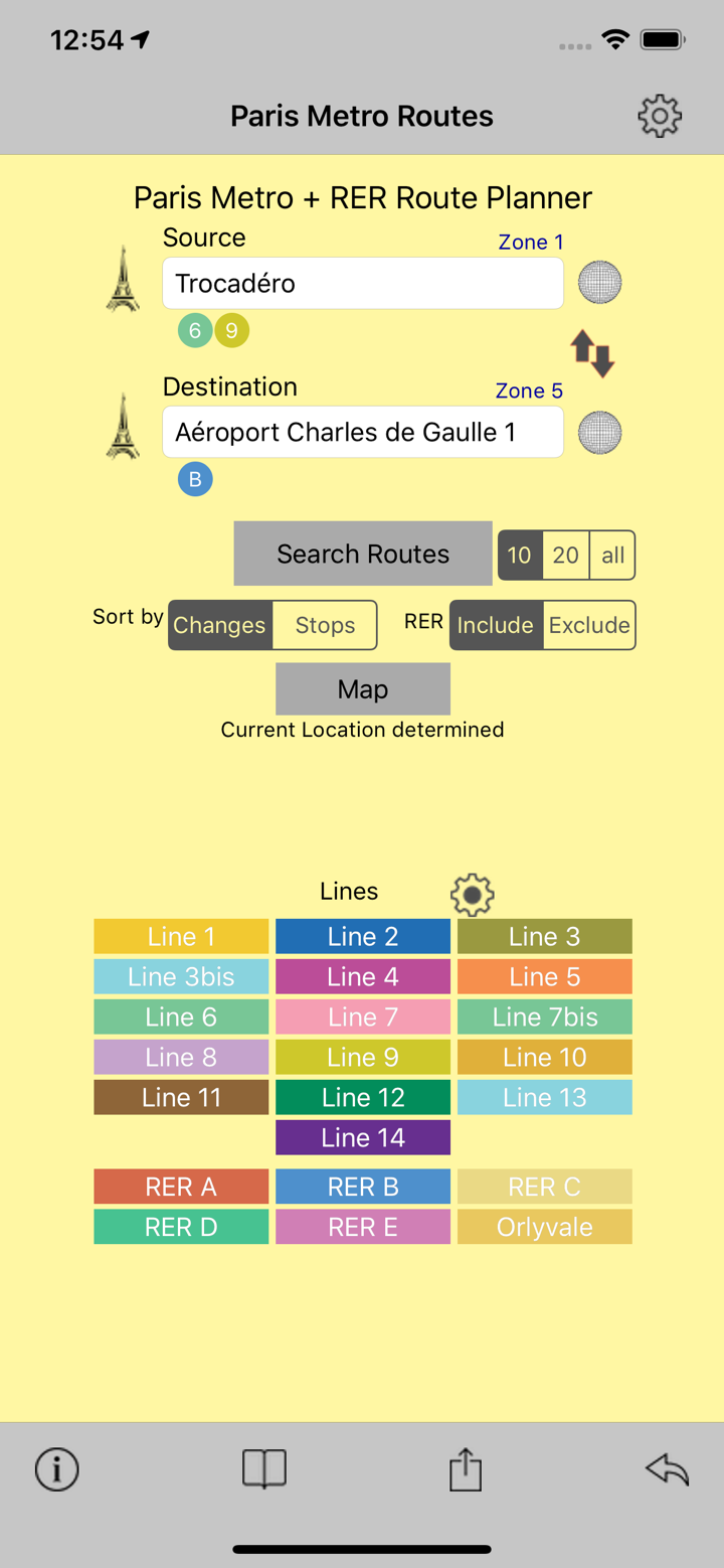 Paris Metro Route Planner screenshot 1