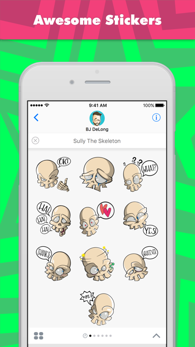 Sully The Skeleton stickers by Beejaydel app screenshot