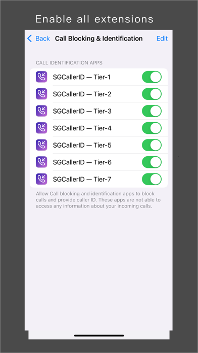 sgCallerID Screenshot