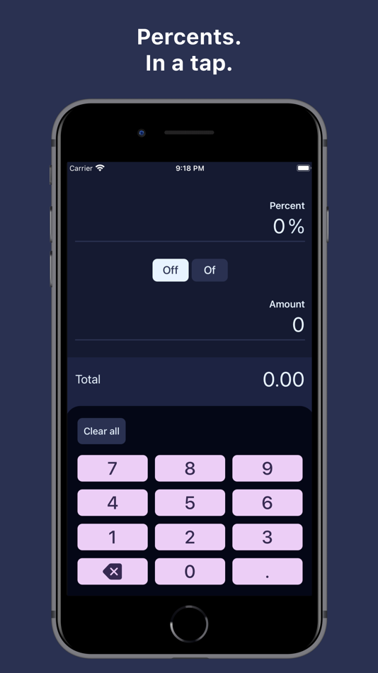#3. Percent Calculator: Off Of (iOS) 由: Code Daddys