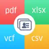 Contacts to Excel , PDF , CSV contact information