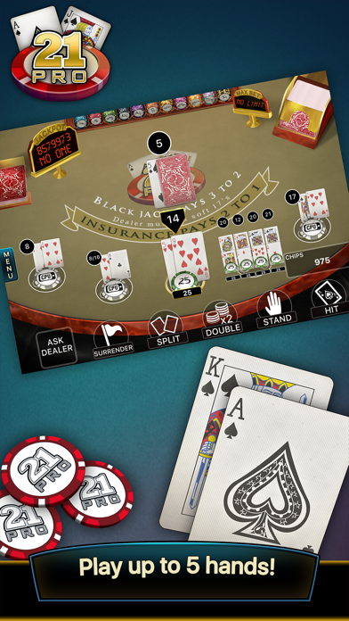 21 Pro: Blackjack Multi-Hand screenshot 3