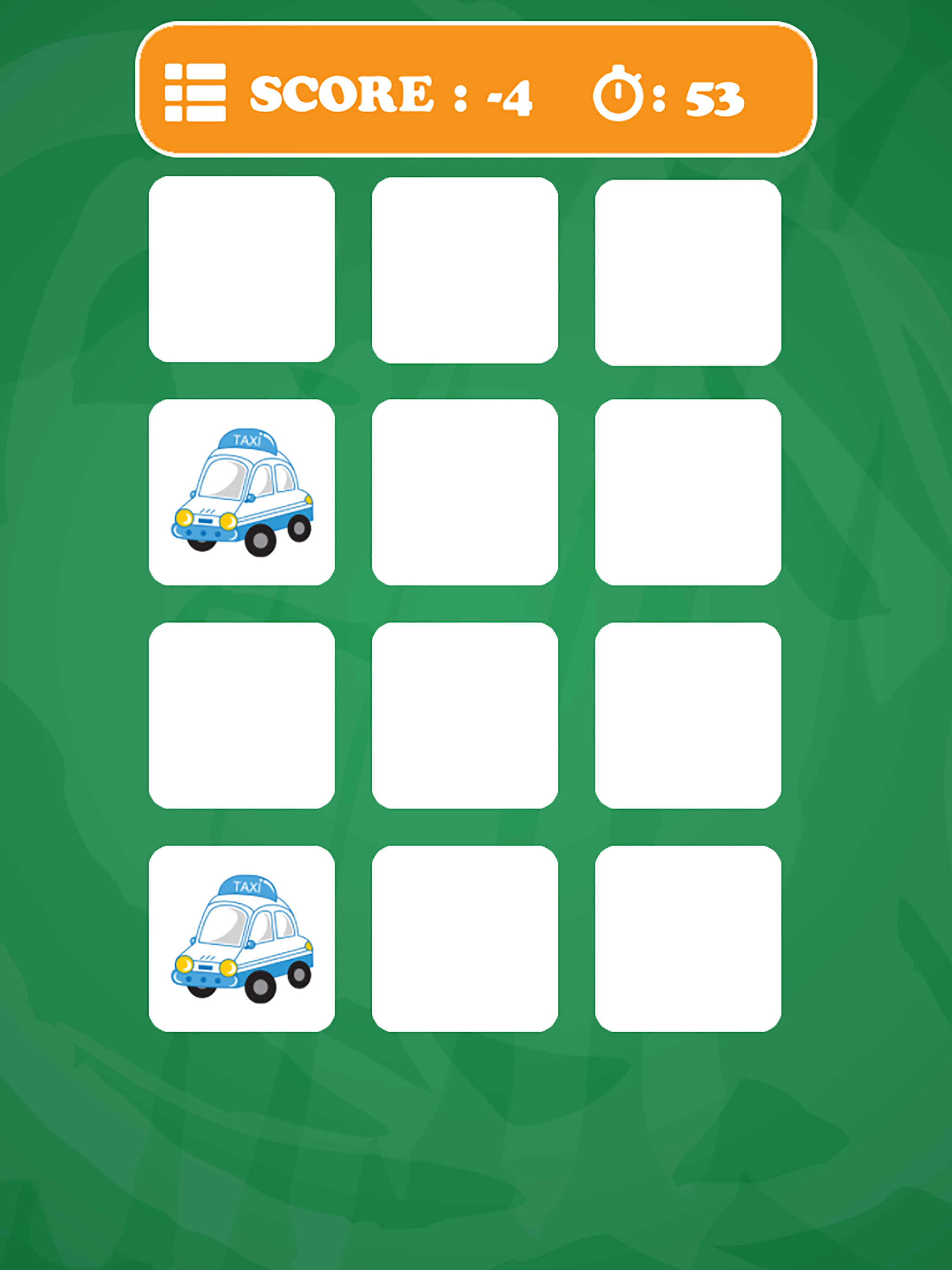 Car Cards Matching Educational Games for Kids