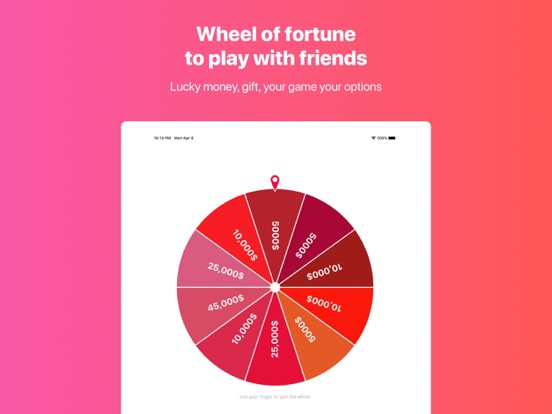 Wheel Me iPad screenshot 6 - Entertainment app