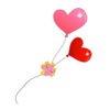 Love Balloon Stickers for Valentine Day