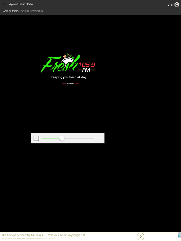 Ayefele Fresh Radio iPad screenshot 1 - Music app