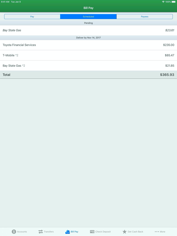 BayPort CU Mobile Banking iPad screenshot 5 - Finance app