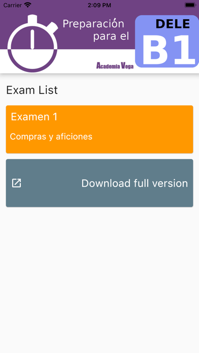 DELE B1 Spanish Examen1 Screenshot