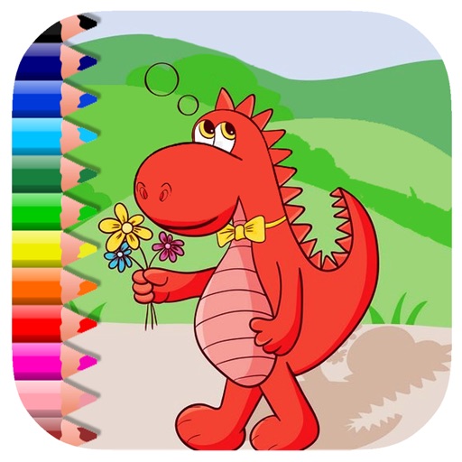 Big Dragon Coloring Page Game Free Education iOS App