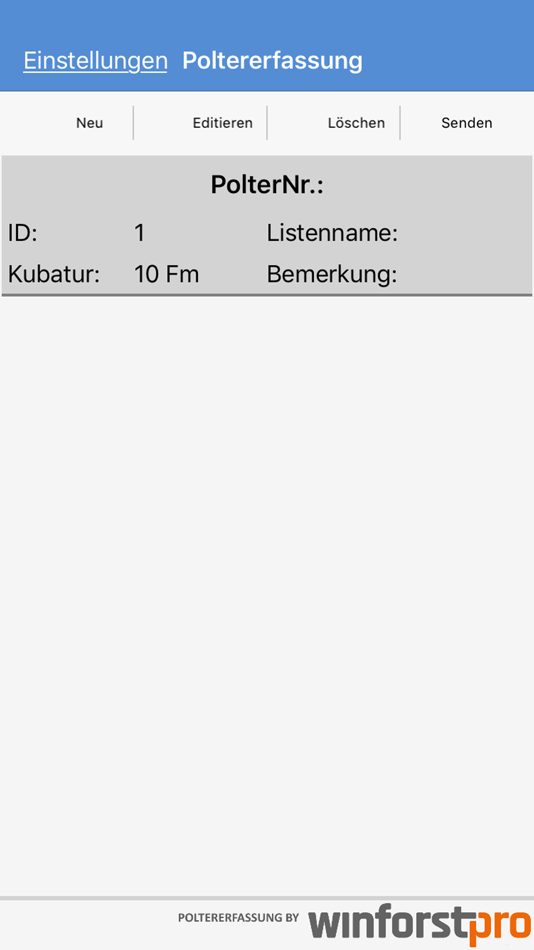 #1. Poltererfassung NG (iOS) By: Latschbacher