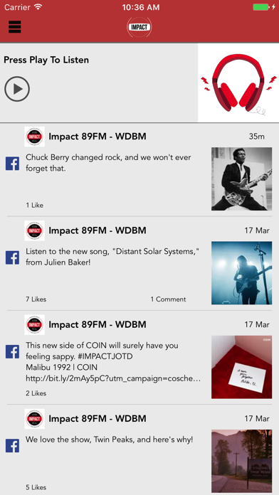 Screenshot #1 pour Impact 89FM: MSU Student Radio
