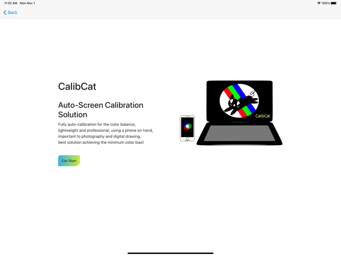 CalibCat Calibrate Screen