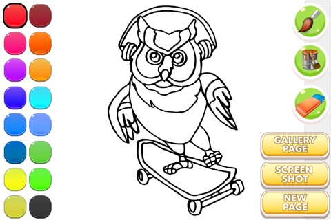 Owl Game - Owl Coloring Book screenshot 2