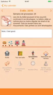 womanlog pregnancy calendar iPhone Captures Décran 2