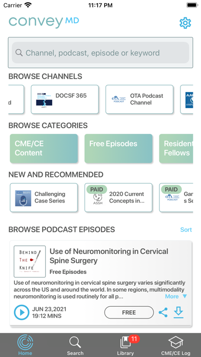 ConveyMED Podcast App Screenshot