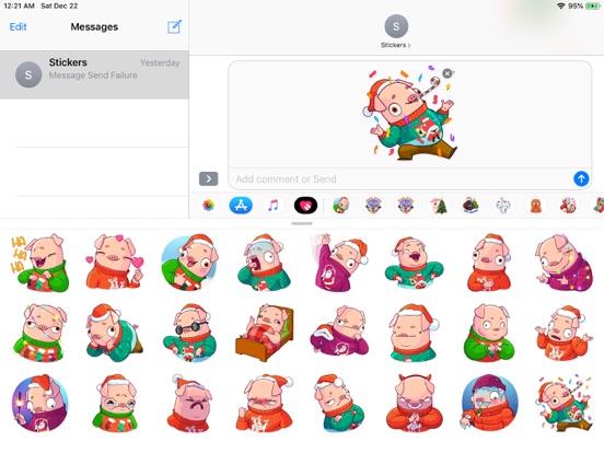 Screenshot #4 pour Christmas Piggy Funny Sticker