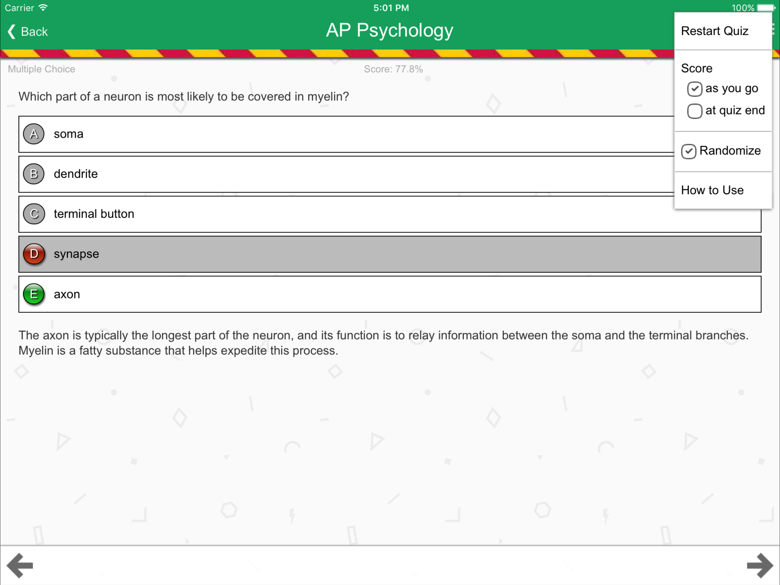 Barron's AP Psychology Flash Cards
