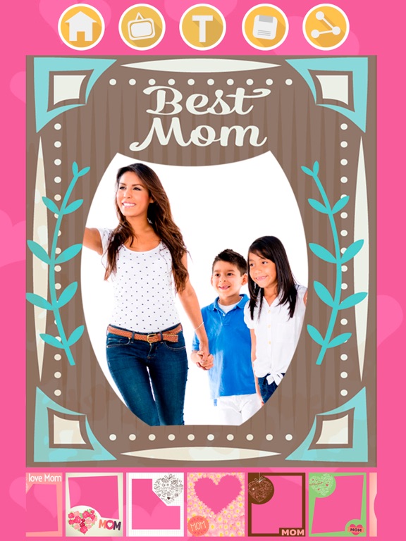 New photo frames for mother’s day – Pic editor iPad screenshot