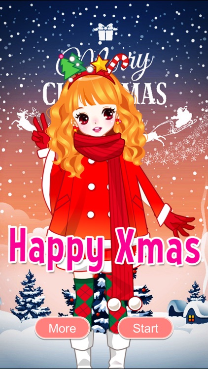 Happy Christmas Sweet Girl Dress Up