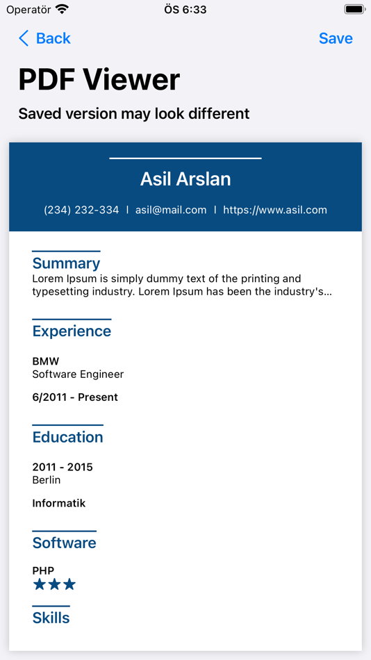 #9. CV Maker Builder (iOS) 由: Asil Arslan