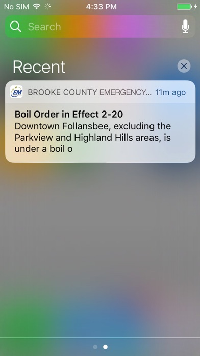 Brooke County Emergency Alerts Screenshot