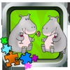 puzzle Hallie Hippo animals jigsaw educational