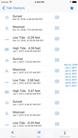 XTide screenshot 3