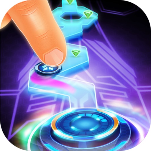 Follow the Line 2: Glow space, finger slide game iOS App