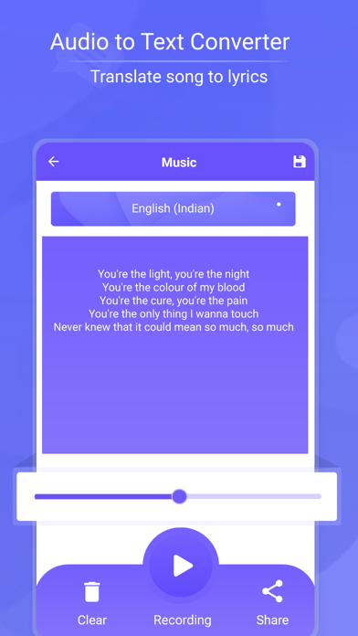 Audio to Text Converter Screenshot