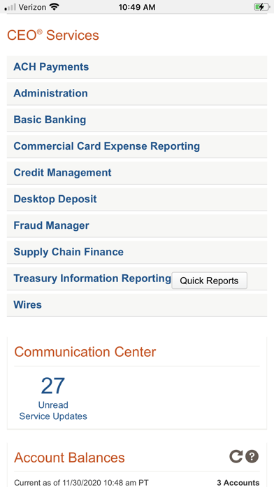 Wells Fargo CEO Mobile Screenshot