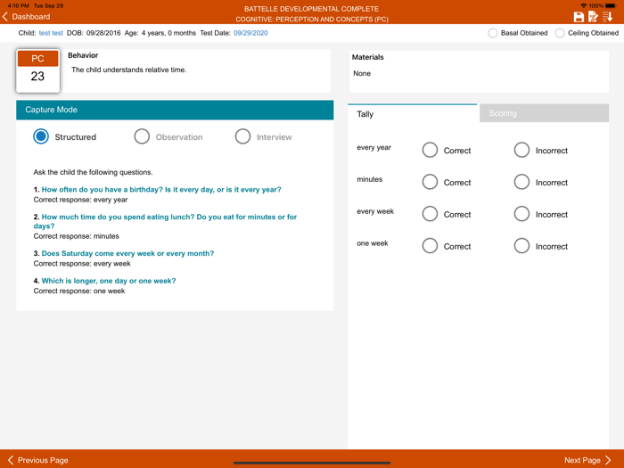 BDI-3 Mobile Data Solution