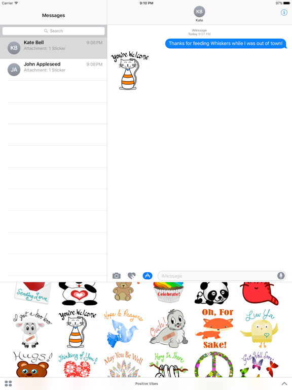 Screenshot #4 pour Positive Vibes Sticker Pack