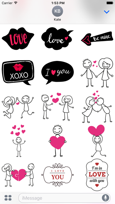 Love Stickers #1 for iMessageのおすすめ画像4