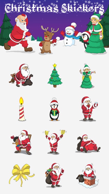 Christmas Stickers: Santa Claus and Friends