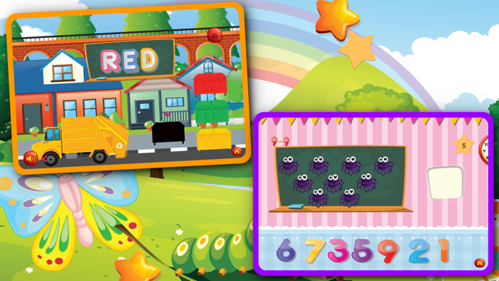 Colors and Shapes Bug Game For Toddler Kids