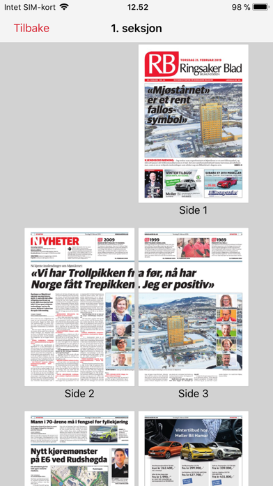 Ringsaker Blad eAvis Screenshot