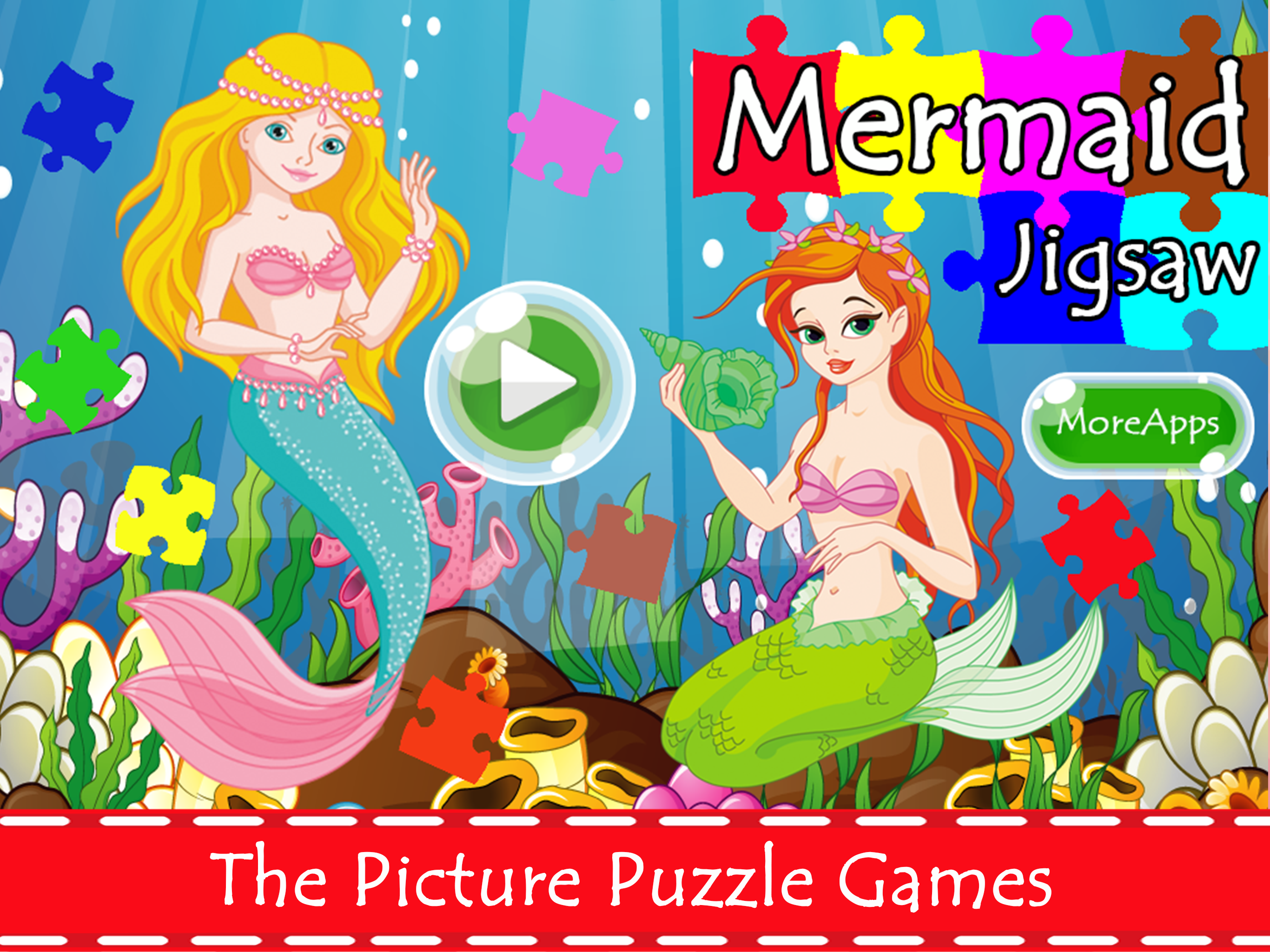 Mermaid Princess Jigsaw Puzzles Games For Kids
