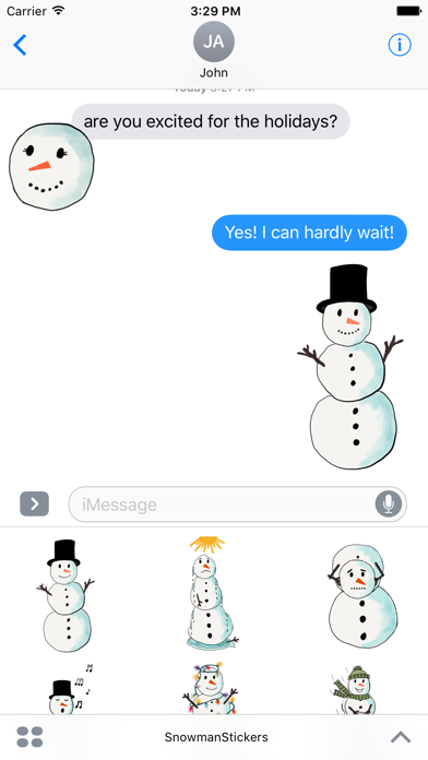 Snowman Stickers for Christmas screenshot