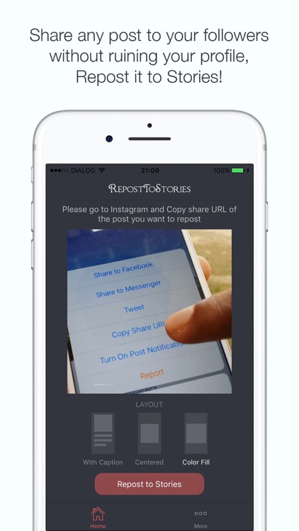 RepostToStories for Instagram