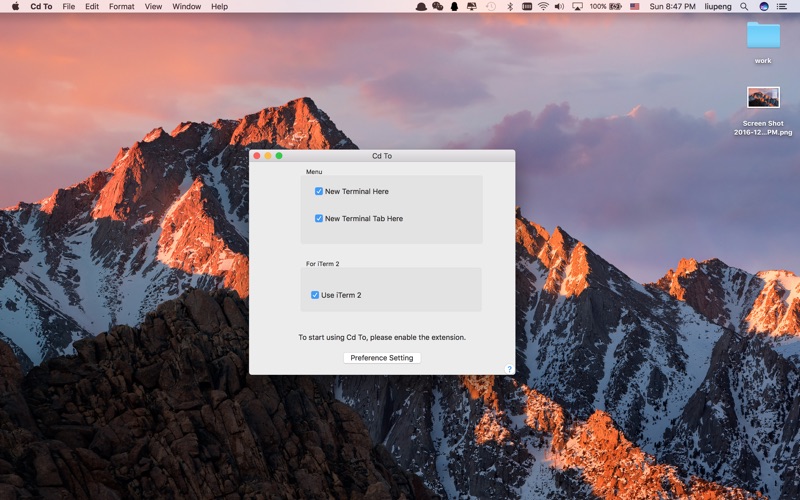 Screenshot #2 pour Cd To - New Terminal Here