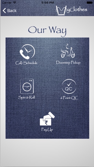 WashMyClothes iPhone screenshot