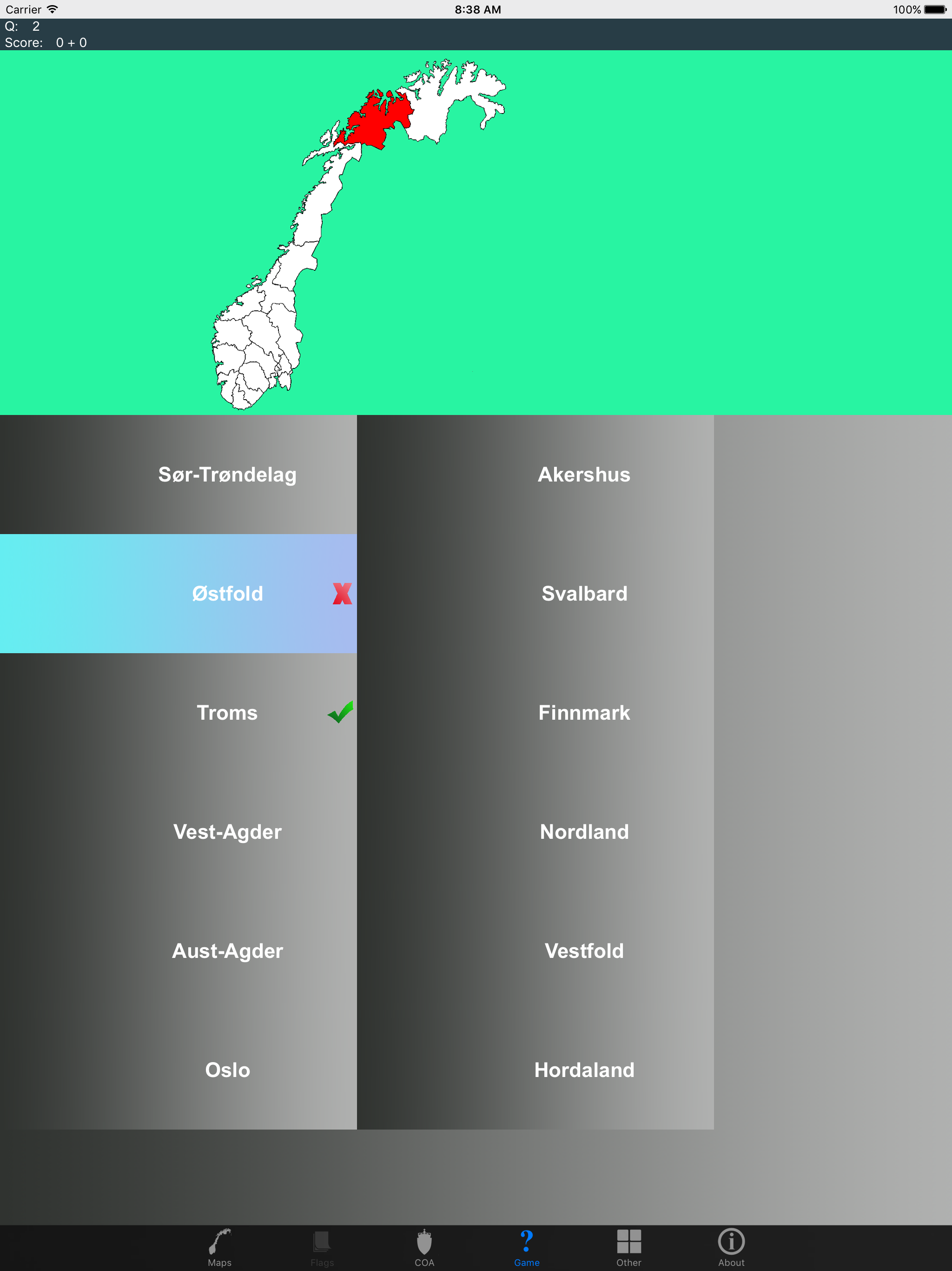 Norway County Maps and Capitals screenshot 8