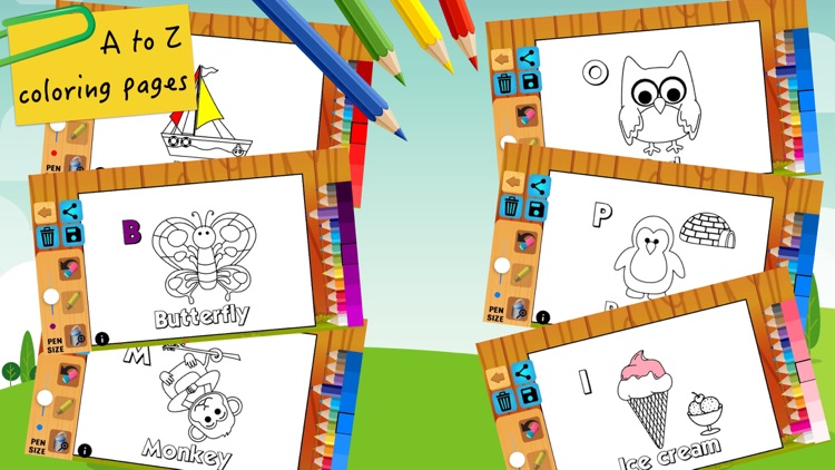 ABC coloring pages painting for kids learning screenshot-4